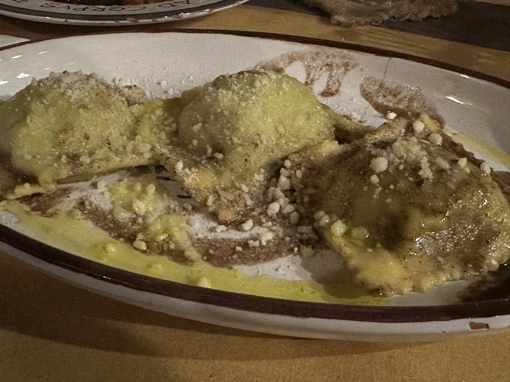 Traditional Tuscan ravioli served at a local restaurant near Sorano